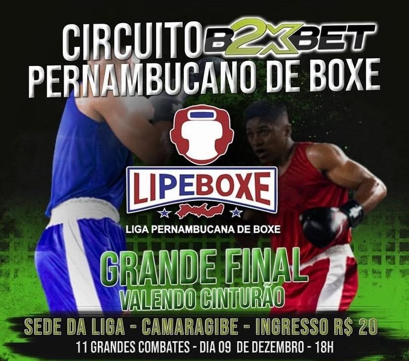 Banner Grande Final Circuito B2XBET Pernambucano de Boxe