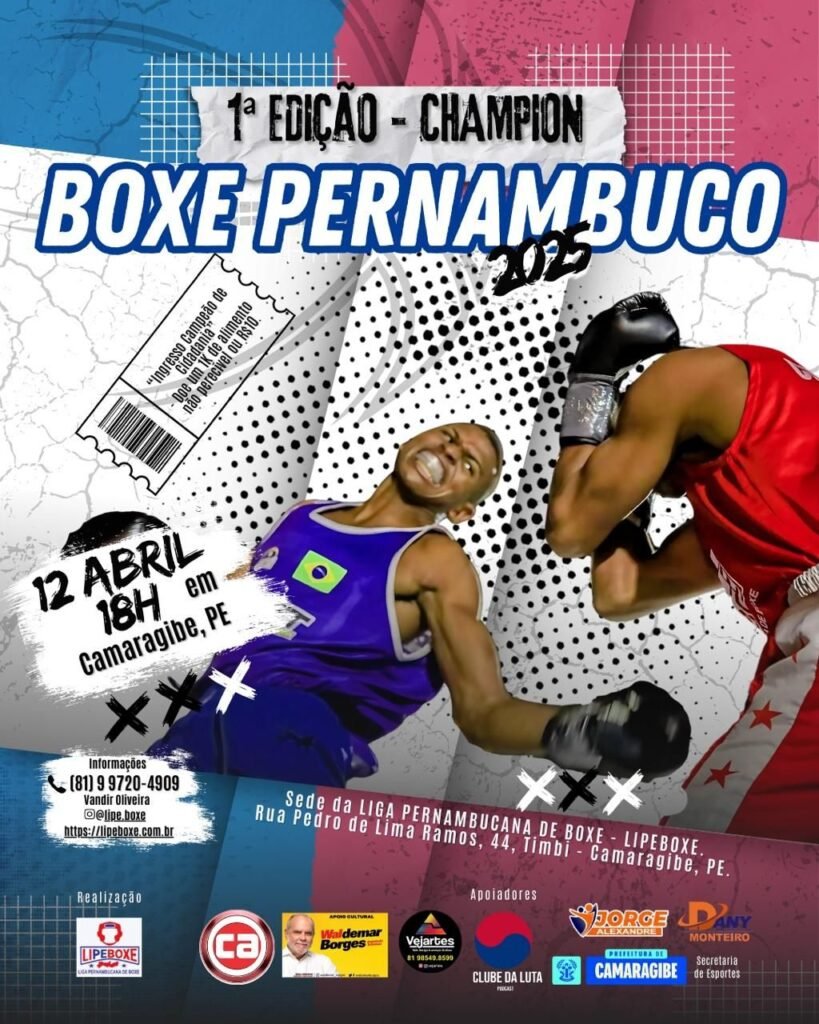 Luta de boxe dia 12 em Camaragibe, Liga Pernambucana